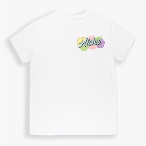 NWT Adorable Rufflebutts Women’s White Aloha Tee